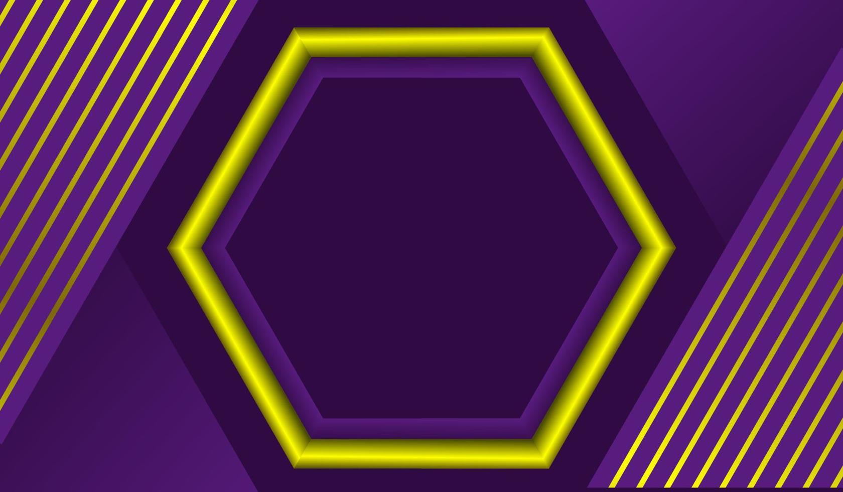 fond hexagonal élégant avec des couleurs or et violet vecteur