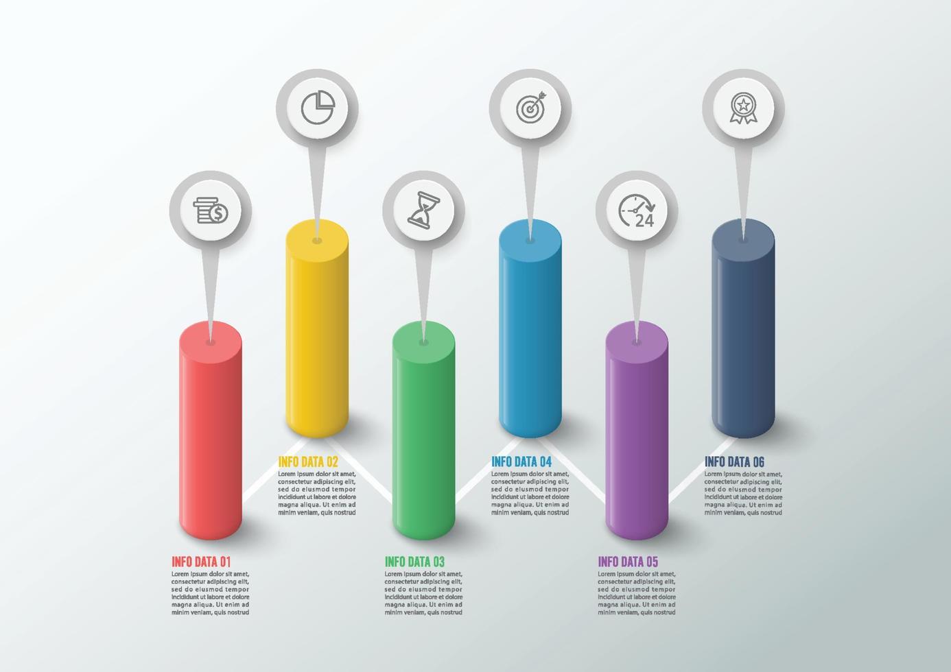 le modèle de conception infographique peut être utilisé pour la mise en page du flux de travail, le diagramme, les options de nombre, la conception Web. concept d'entreprise infographique avec options, pièces, étapes ou processus. fond abstrait. vecteur