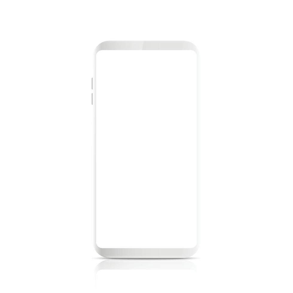 nouveau style moderne de téléphone intelligent mobile réaliste. smartphone de vecteur isolé sur fond blanc.