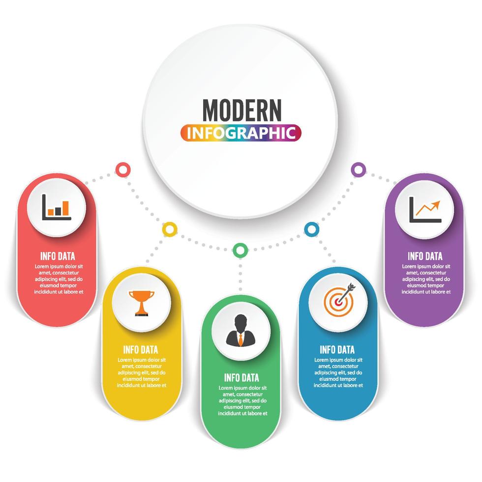 modèle d'options de nombre infographie abstraite. illustration vectorielle. peut être utilisé pour la mise en page du flux de travail, le diagramme, les options d'étape commerciale, la bannière, la conception Web. vecteur