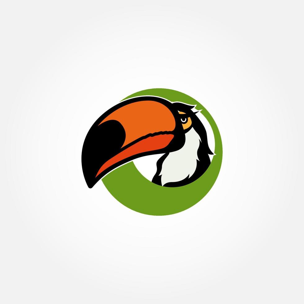 illustration de logo d'oiseau toucan vecteur