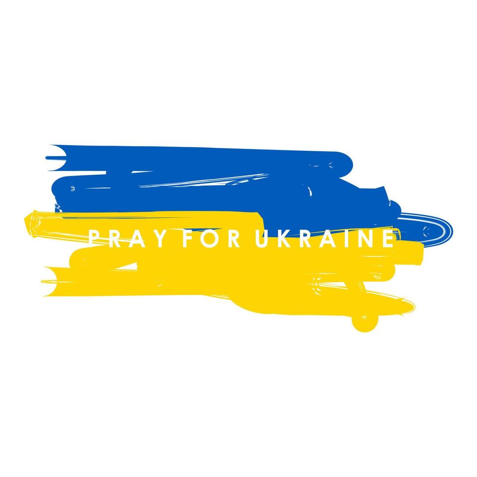 priez pour la paix en ukraine illustration vectorielle plate sur fond blanc. arrêter la guerre en ukraine. priez pour la paix en ukraine. vecteur