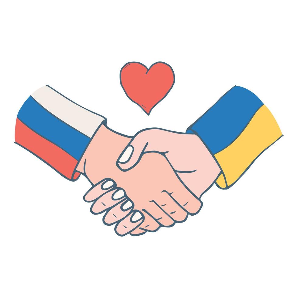 ukraine russie paix vecteur
