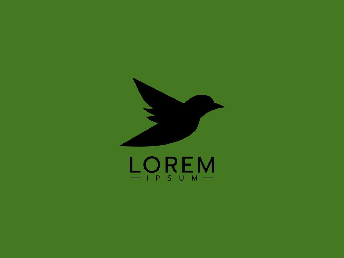 logo animal oiseau simple vecteur