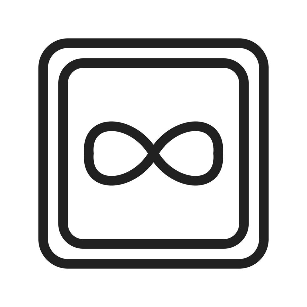 icône de ligne de symbole infini vecteur