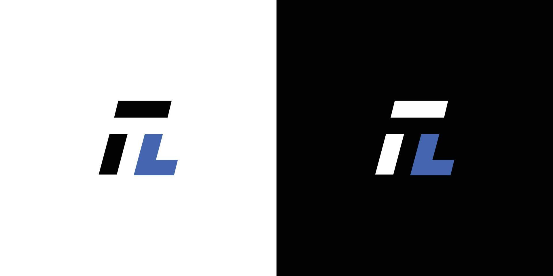 création de logo tl initiales moderne et unique vecteur