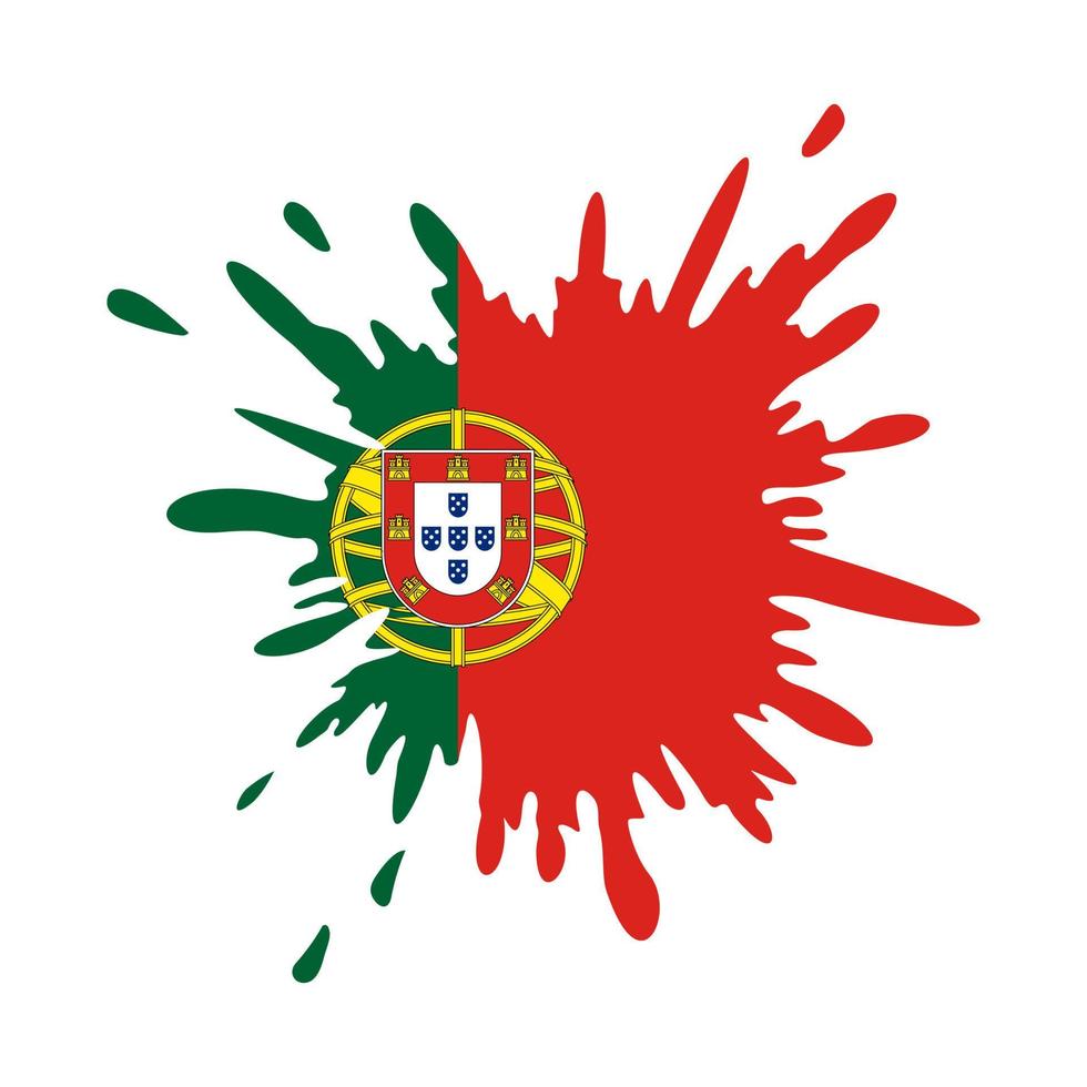 drapeau du portugal splash design illustration vectorielle vecteur