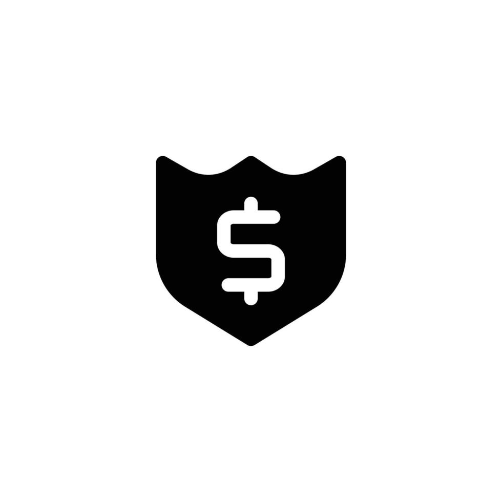 ceci est l'icône de la sécurité financière vecteur