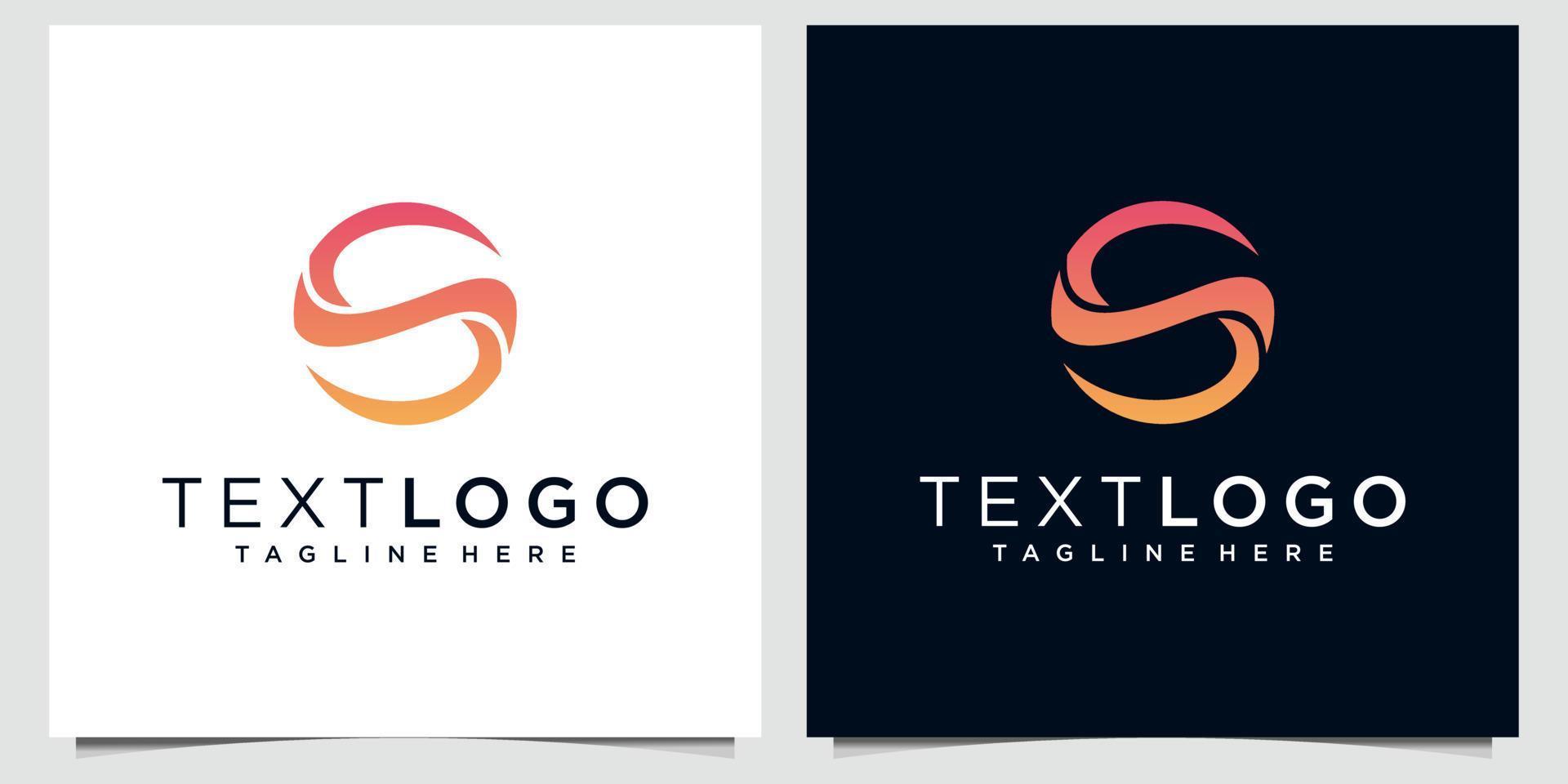 illustration vectorielle de lettre s logo design template vecteur