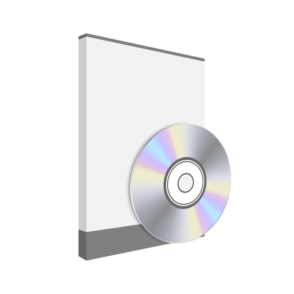 maquette de couverture de cd isolée sur fond blanc, illustration vectorielle vecteur