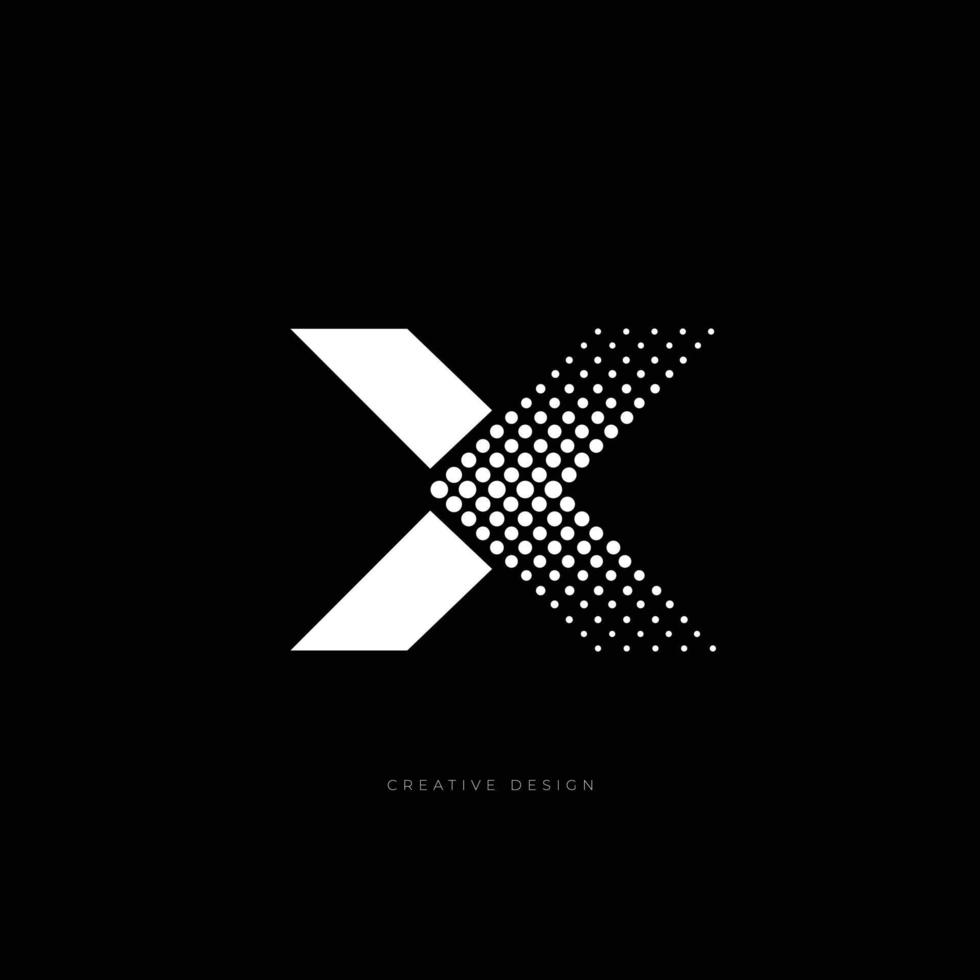 conception de lettre x concept de marque unique vecteur