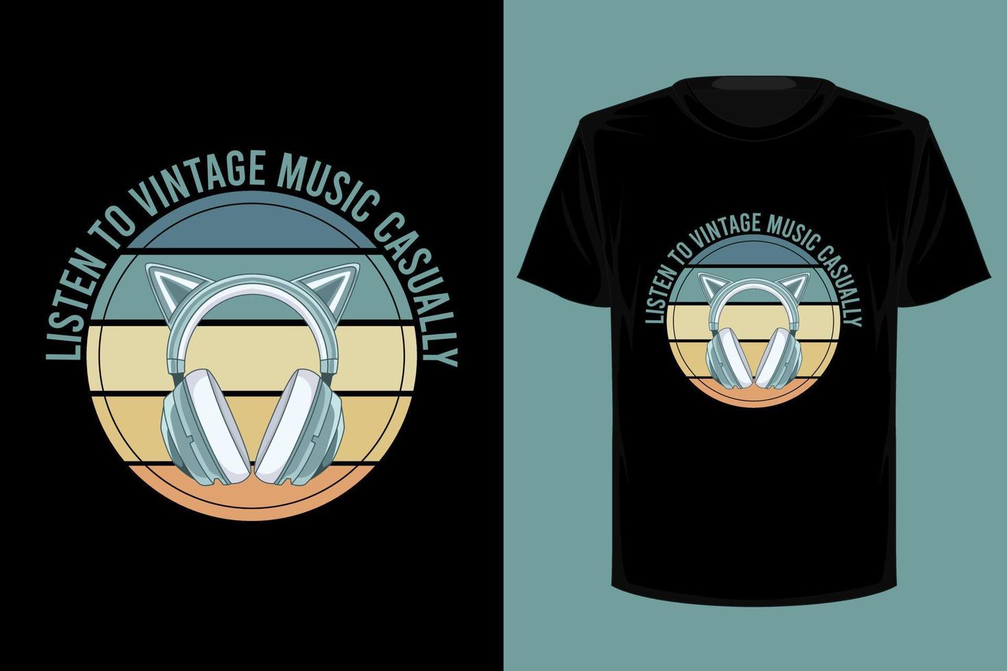 musique vintage rétro design de t shirt vintage vecteur