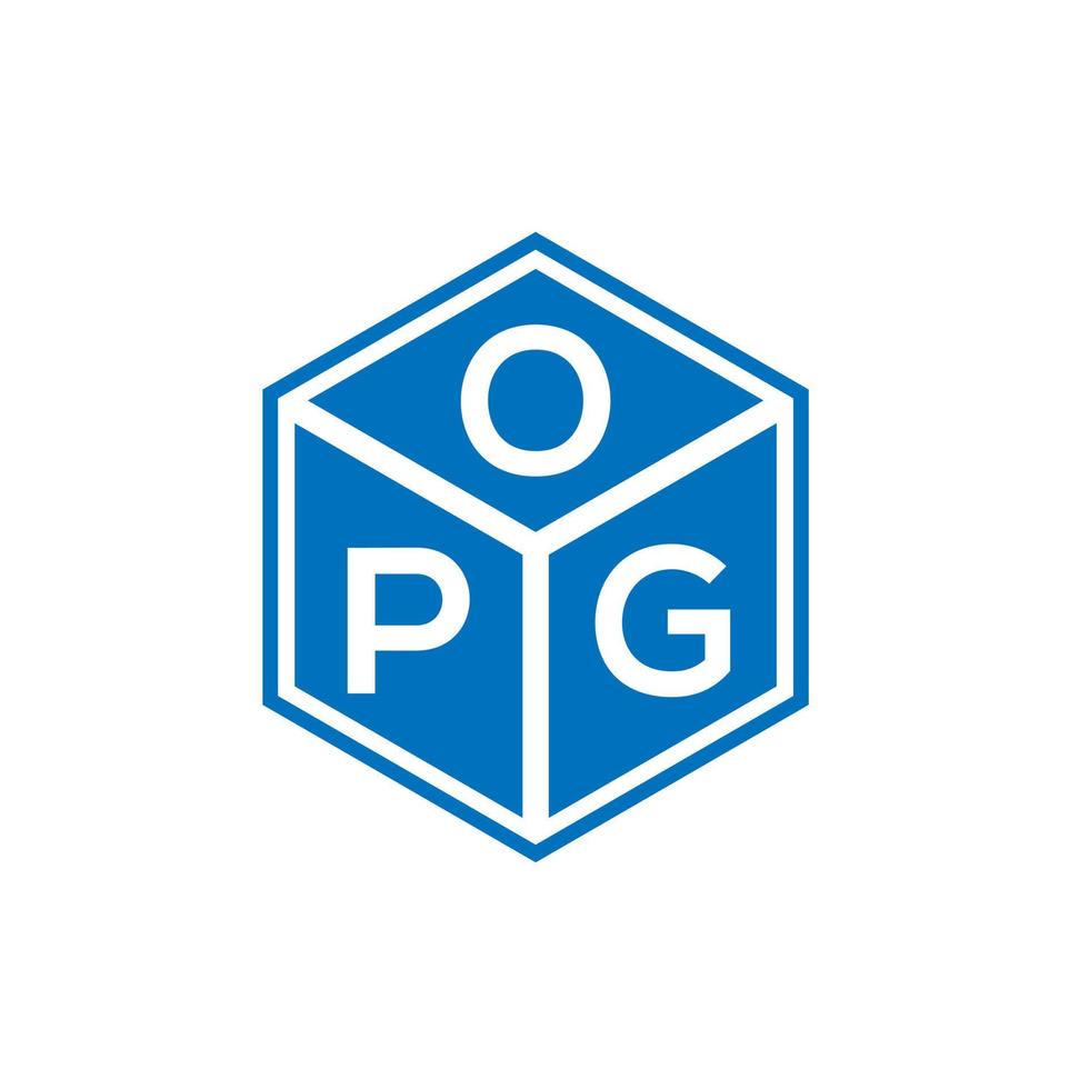 création de logo de lettre opg sur fond noir. concept de logo de lettre initiales créatives opg. conception de lettre opg. vecteur