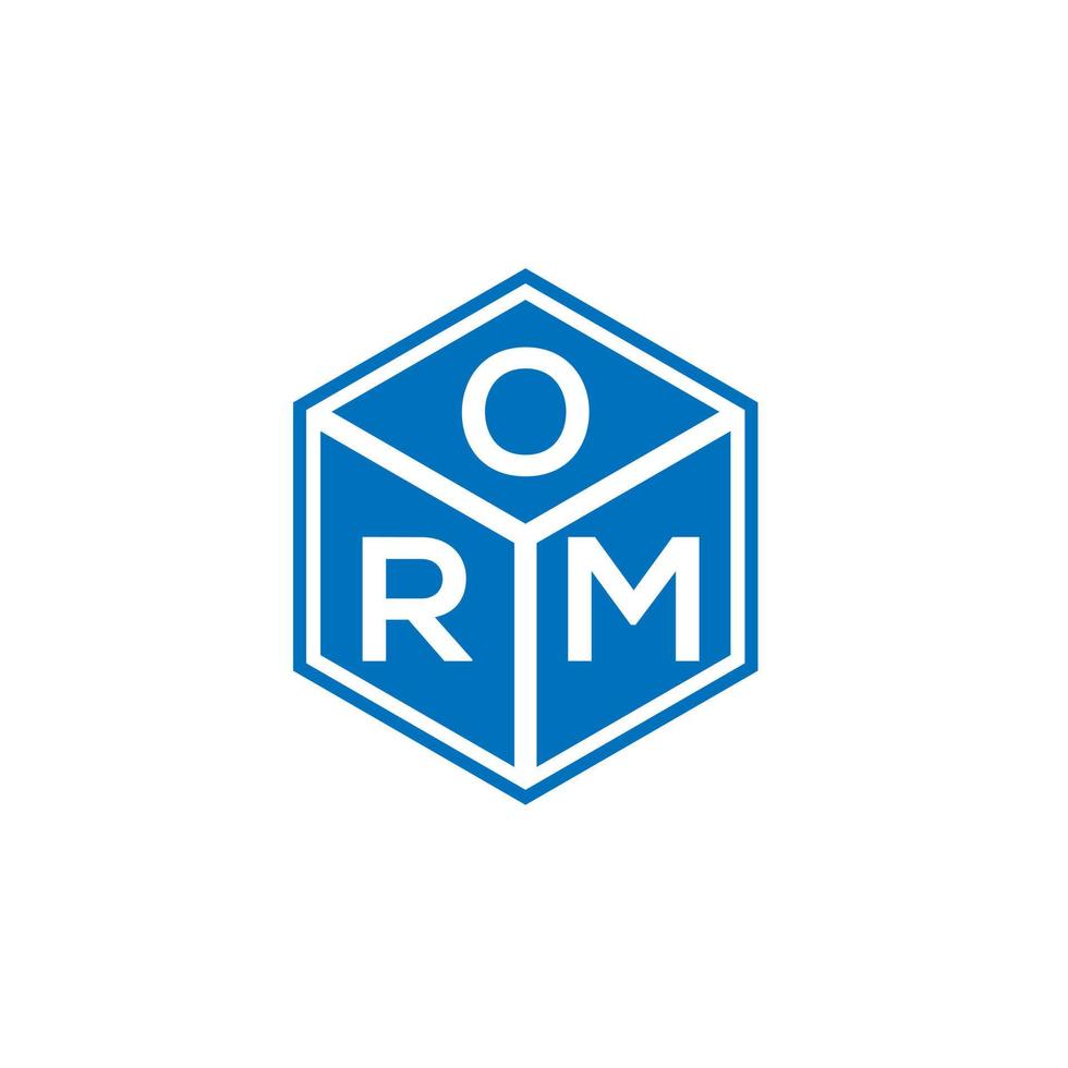 création de logo de lettre orm sur fond noir. orm creative initiales lettre logo concept. conception de lettre orm. vecteur