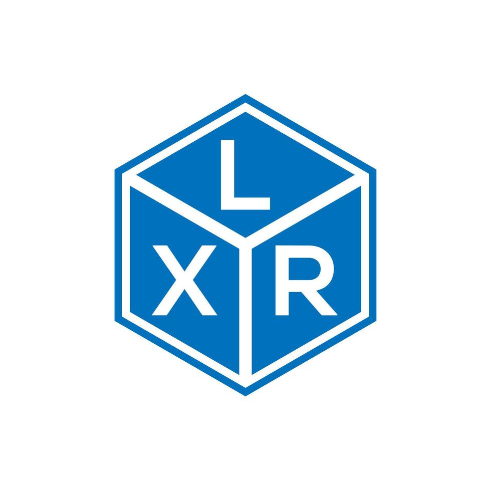 création de logo de lettre lxr sur fond noir. concept de logo de lettre initiales créatives lxr. conception de lettre lxr. vecteur