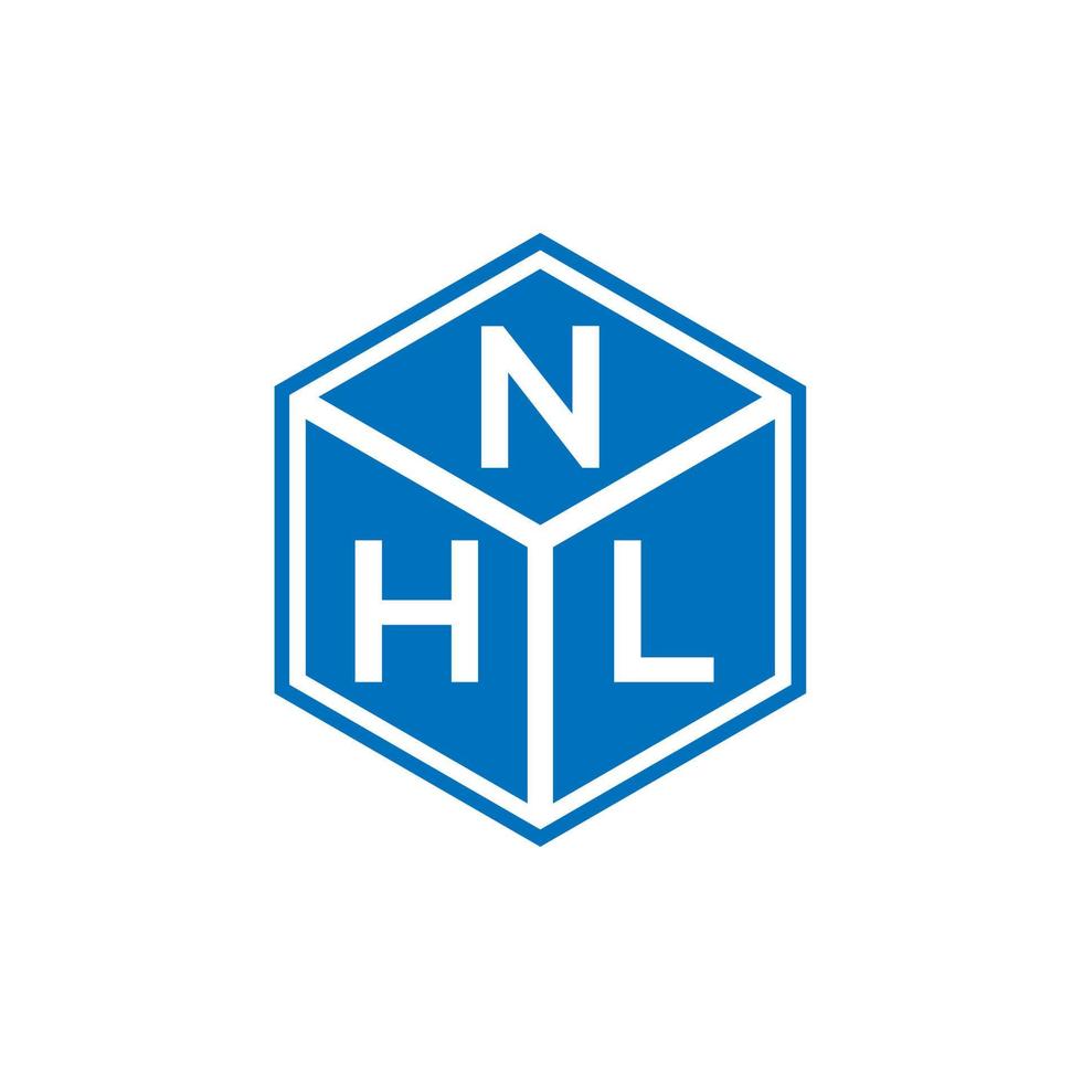 création de logo de lettre nhl sur fond noir. concept de logo de lettre initiales créatives nhl. conception de lettre nhl. vecteur