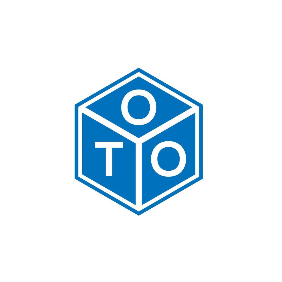 création de logo de lettre oto sur fond noir. concept de logo de lettre initiales créatives oto. conception de lettre oto. vecteur