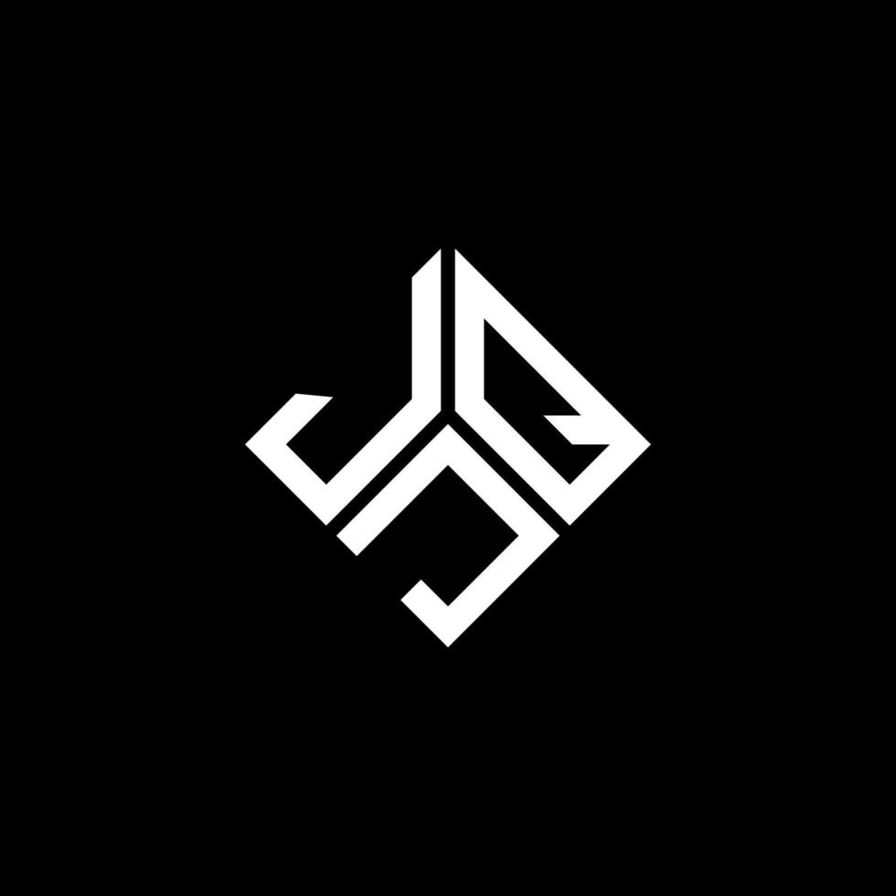création de logo de lettre jqj sur fond noir. jqj concept de logo de lettre initiales créatives. conception de lettre jqj. vecteur