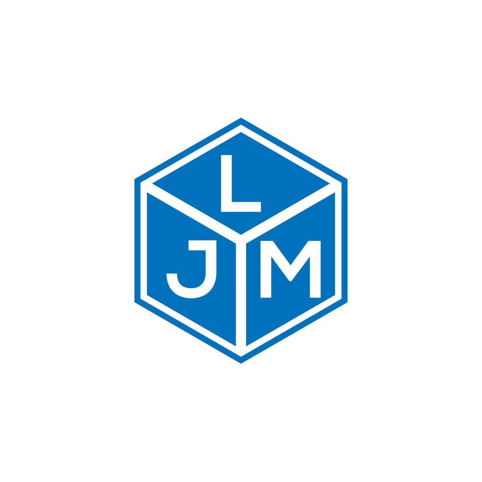 création de logo de lettre ljm sur fond noir. concept de logo de lettre initiales créatives ljm. conception de lettre ljm. vecteur