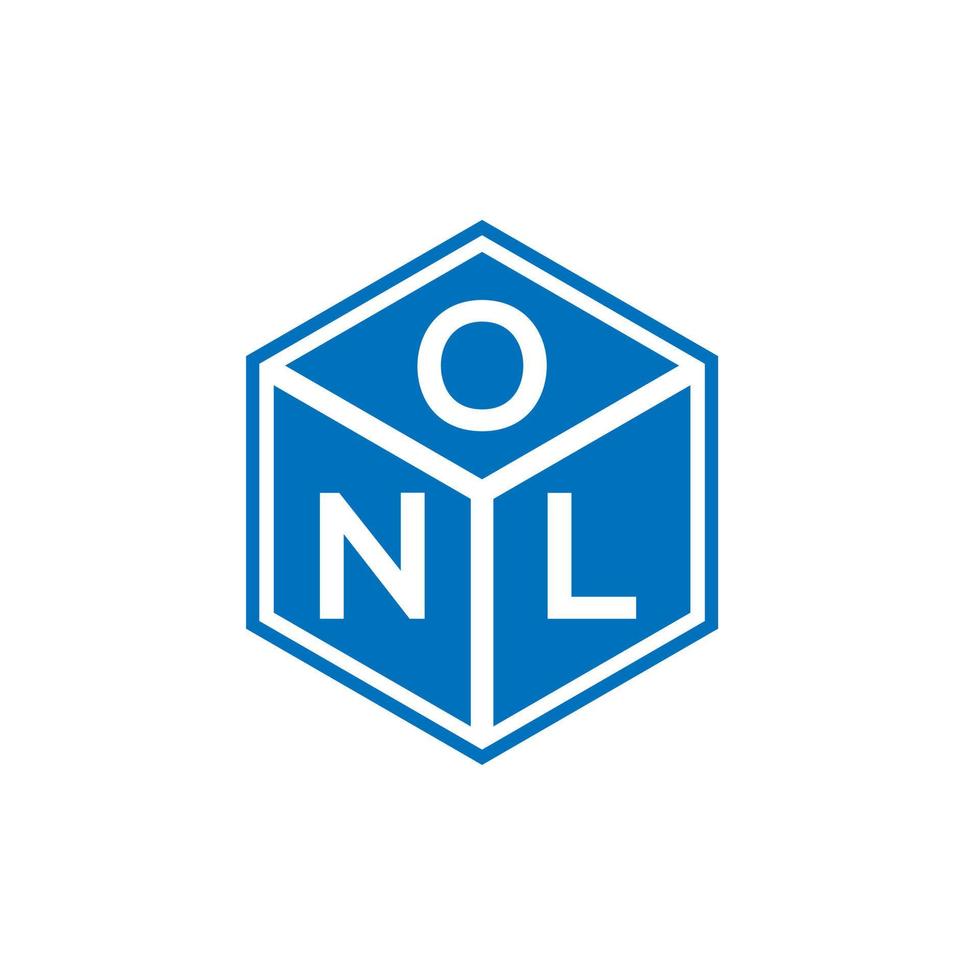 création de logo de lettre onl sur fond noir. onl concept de logo de lettre initiales créatives. conception de lettre unique. vecteur