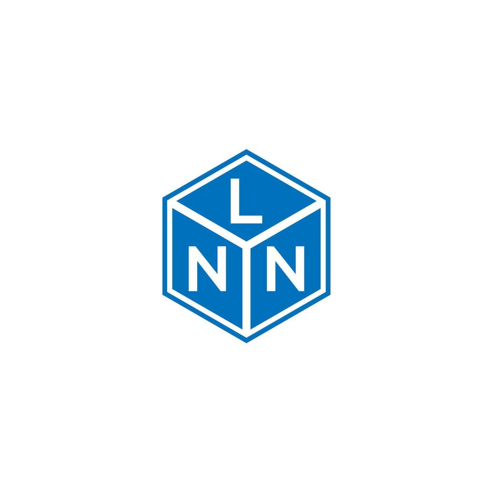 création de logo de lettre lnn sur fond noir. lnn concept de logo de lettre initiales créatives. conception de lettre lnn. vecteur