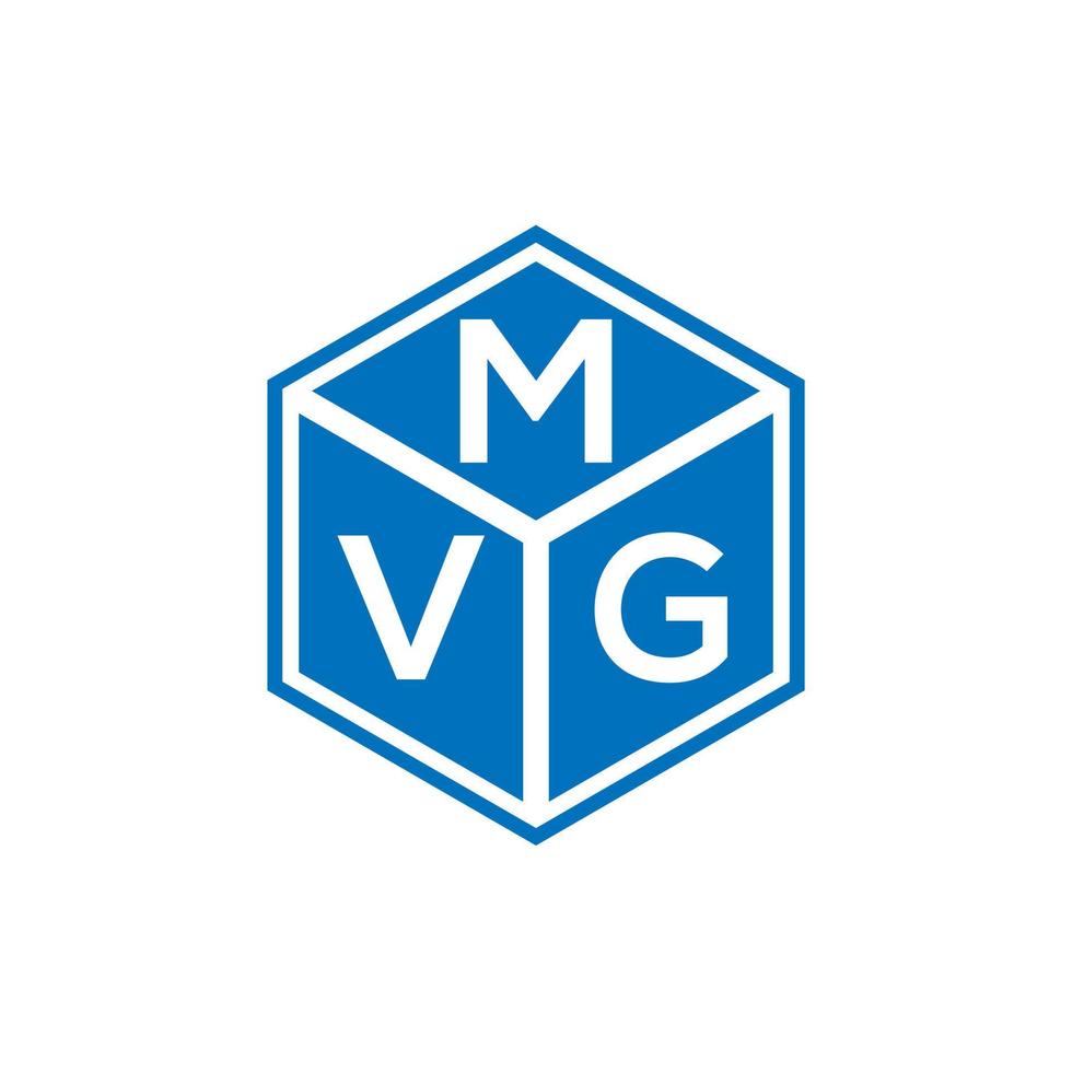 création de logo de lettre mvg sur fond noir. concept de logo de lettre initiales créatives mvg. conception de lettre mvg. vecteur