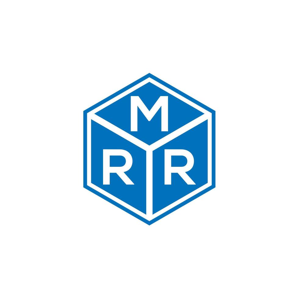 création de logo de lettre mr sur fond noir. concept de logo de lettre initiales créatives mrr. conception de lettre mr. vecteur