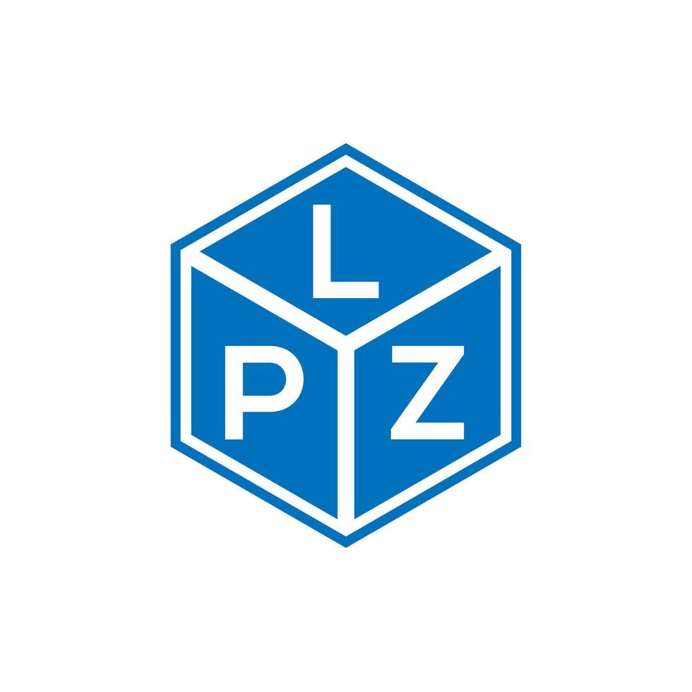 création de logo de lettre lpz sur fond noir. concept de logo de lettre initiales créatives lpz. conception de lettre lpz. vecteur