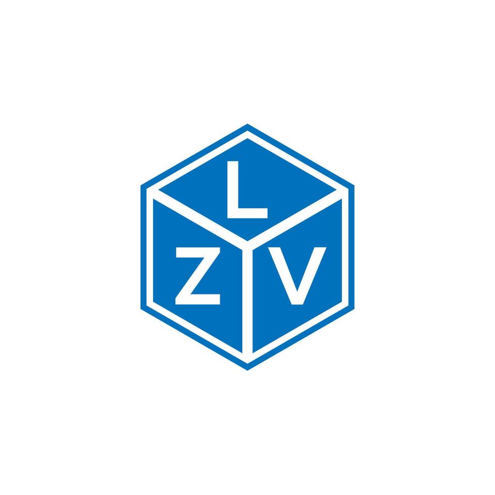 création de logo de lettre lzv sur fond noir. concept de logo de lettre initiales créatives lzv. conception de lettre lzv. vecteur
