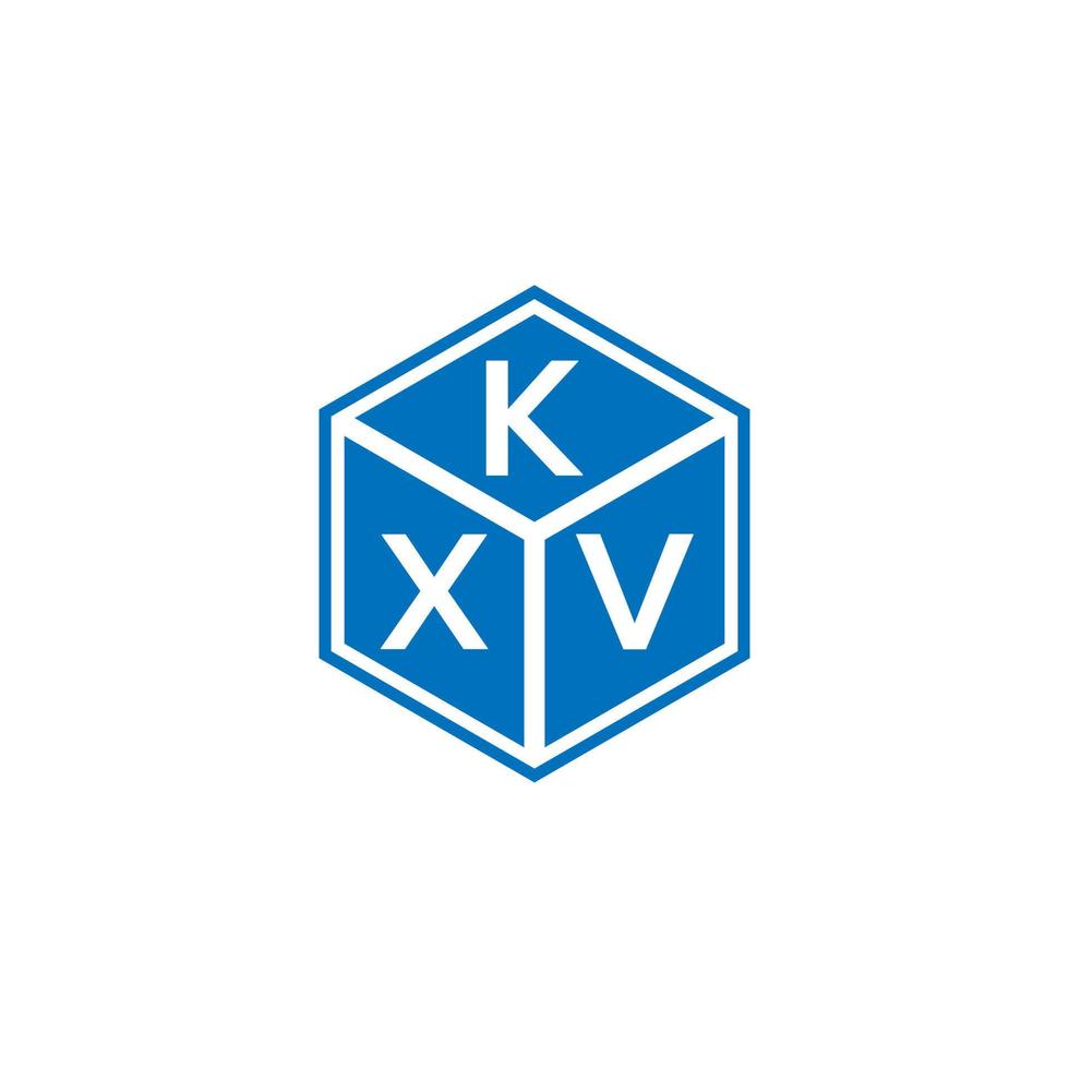 création de logo de lettre kxv sur fond noir. concept de logo de lettre initiales créatives kxv. conception de lettre kxv. vecteur