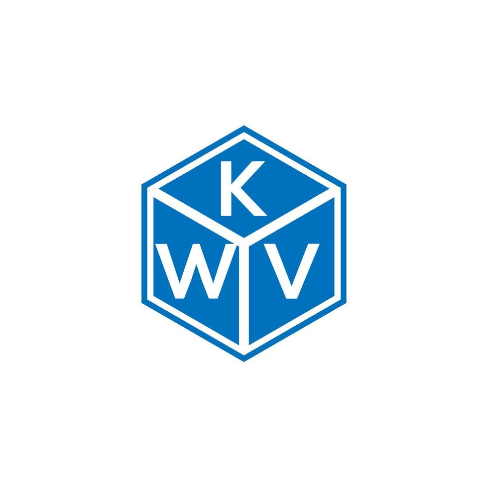 création de logo de lettre kwv sur fond noir. concept de logo de lettre initiales créatives kwv. conception de lettre kwv. vecteur