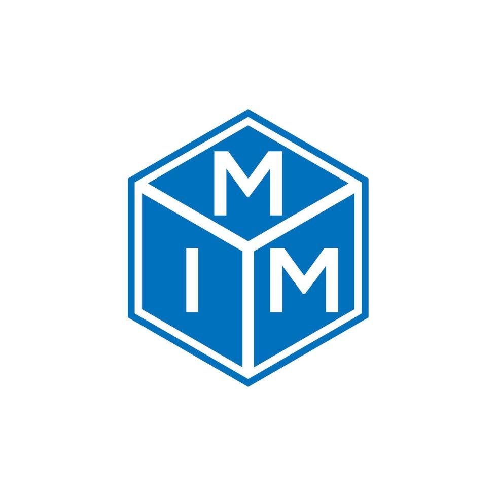 création de logo de lettre mim sur fond noir. concept de logo de lettre initiales créatives mim. conception de lettre mim. vecteur