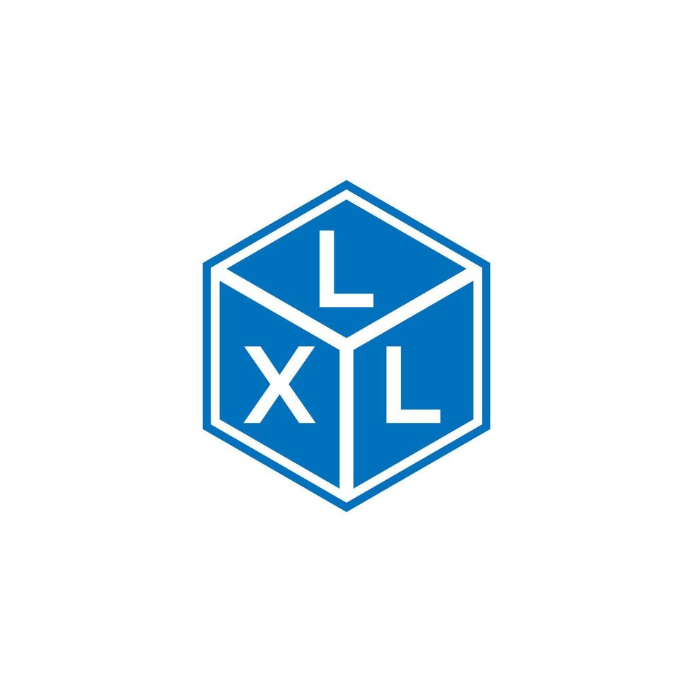 création de logo de lettre lxl sur fond noir. lxl concept de logo de lettre initiales créatives. conception de lettre lxl. vecteur