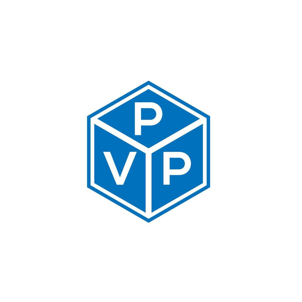 création de logo de lettre pvp sur fond noir. concept de logo de lettre initiales créatives pvp. conception de lettre pvp. vecteur