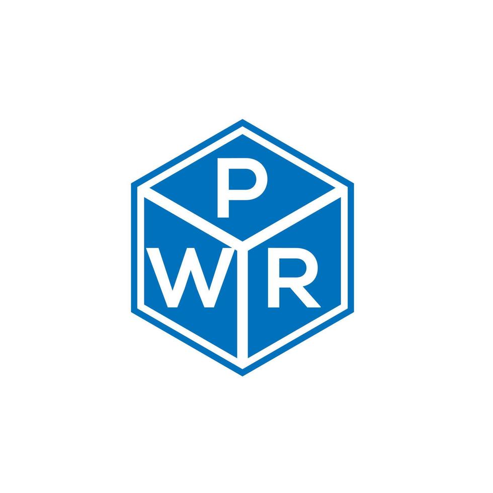 création de logo de lettre pwr sur fond noir. concept de logo de lettre initiales créatives pwr. conception de lettre pwr. vecteur