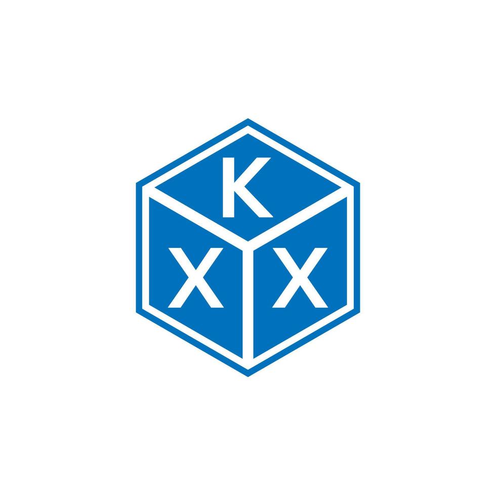 création de logo de lettre kxx sur fond noir. concept de logo de lettre initiales créatives kxx. conception de lettre kxx. vecteur