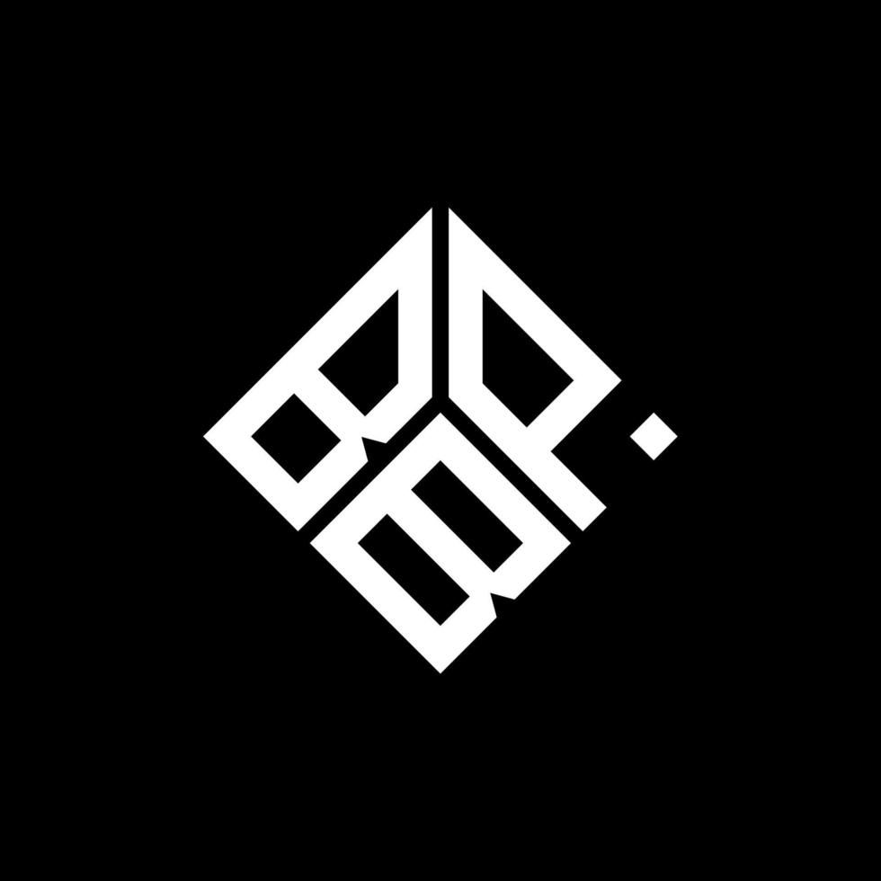 création de logo de lettre bpb sur fond noir. concept de logo de lettre initiales créatives bpb. conception de lettre bpb. vecteur