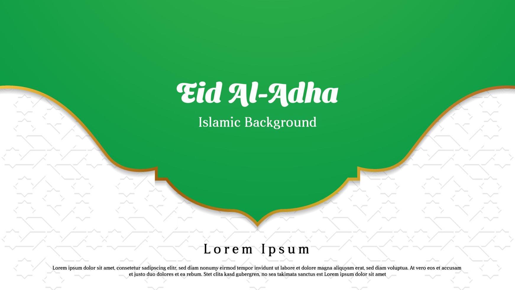 conception de fond islamique. modèle de conception de carte de voeux eid al adha, illustration vectorielle islamique vecteur