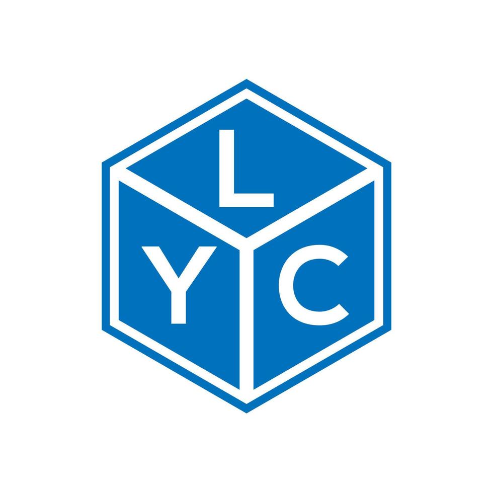 création de logo de lettre lyc sur fond noir. concept de logo de lettre initiales créatives lyc. conception de lettre lyc. vecteur