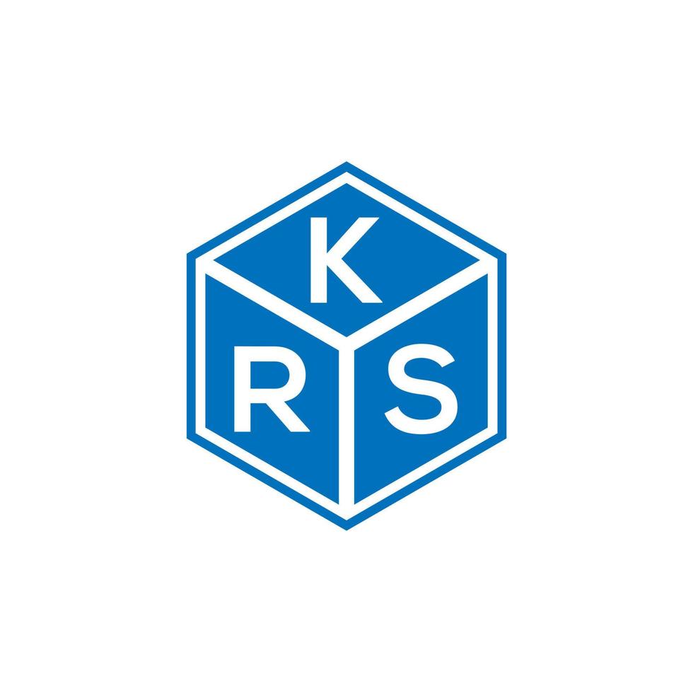 création de logo de lettre krs sur fond noir. concept de logo de lettre initiales créatives krs. conception de lettre krs. vecteur