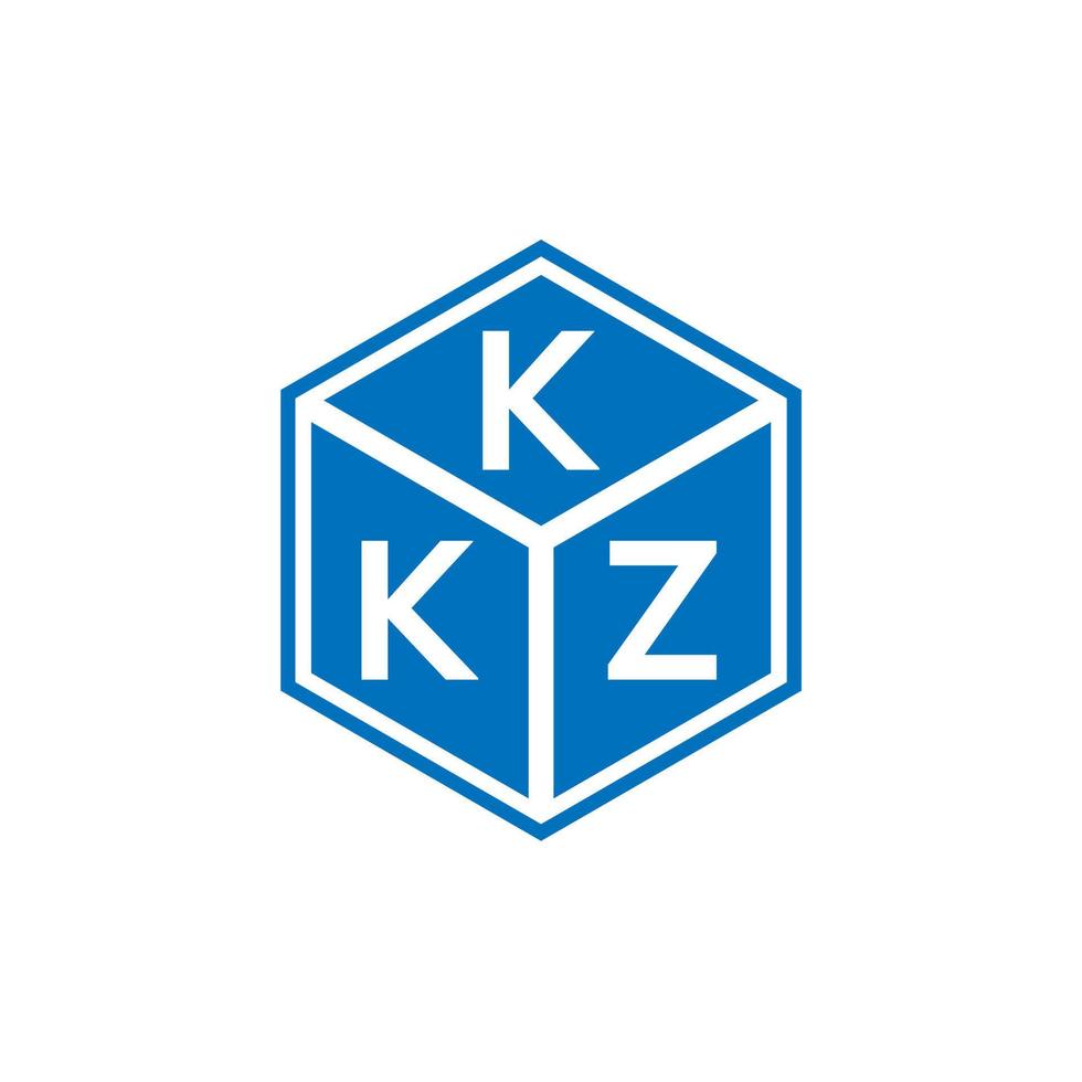 création de logo de lettre kkz sur fond noir. concept de logo de lettre initiales créatives kkz. conception de lettre kkz. vecteur