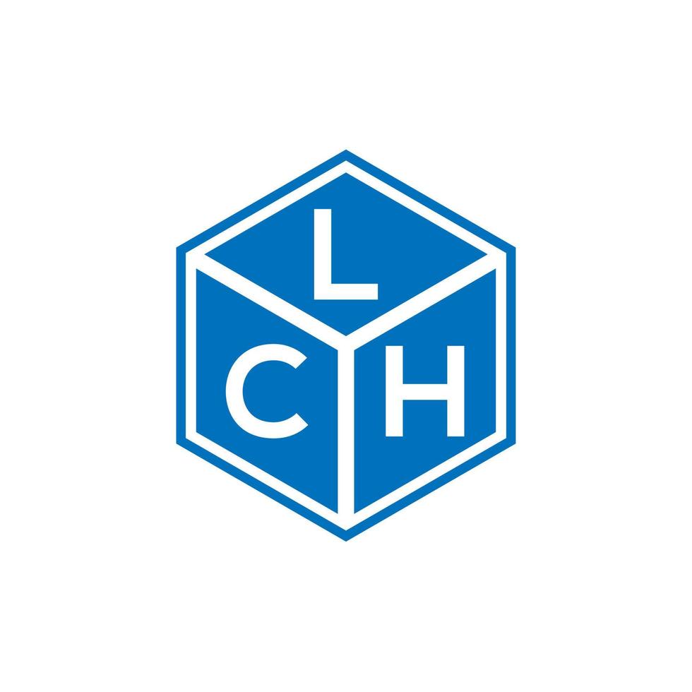 création de logo de lettre lch sur fond noir. concept de logo de lettre initiales créatives lch. conception de lettre lch. vecteur