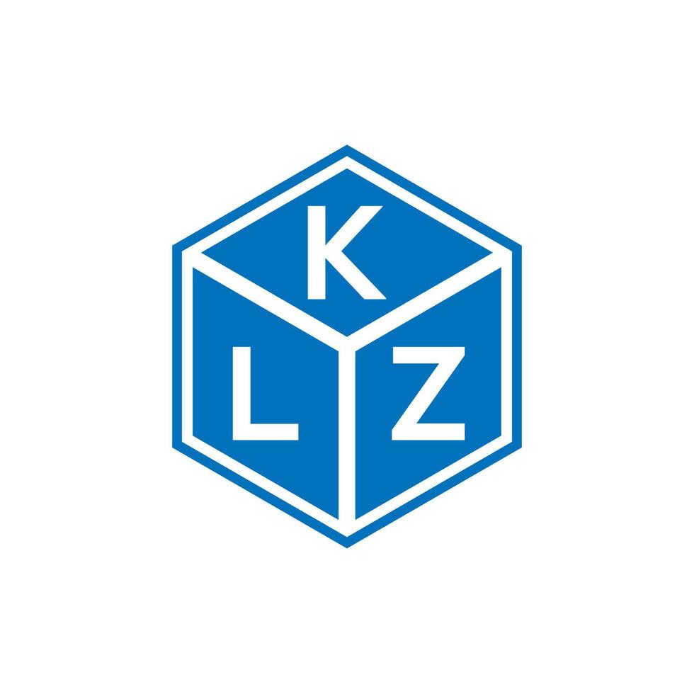 création de logo de lettre klz sur fond noir. concept de logo de lettre initiales créatives klz. conception de lettre klz. vecteur