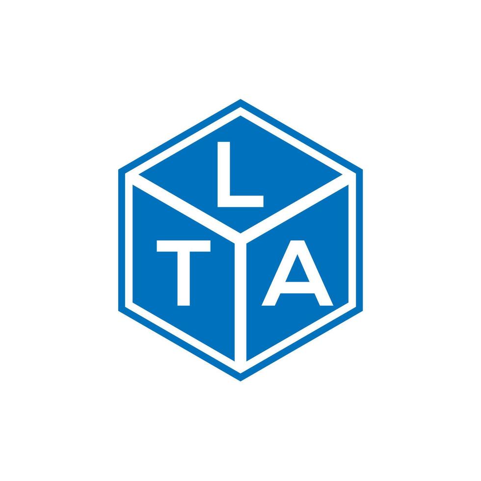 création de logo de lettre lta sur fond noir. concept de logo de lettre initiales créatives lta. conception de lettre lta. vecteur