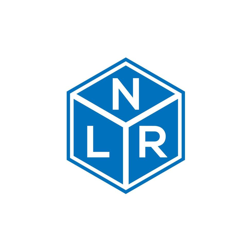 création de logo de lettre nlr sur fond noir. concept de logo de lettre initiales créatives nlr. conception de lettre nlr. vecteur