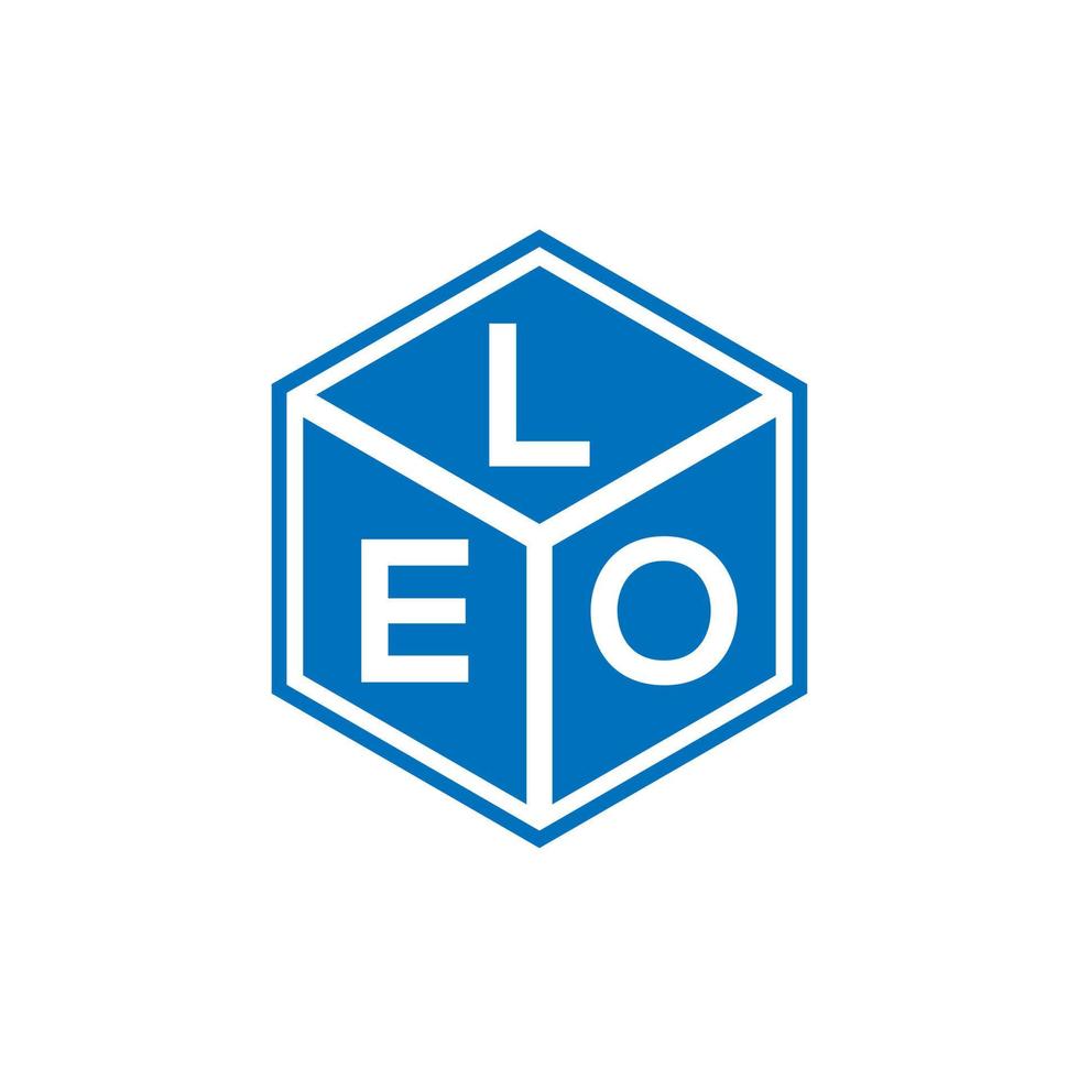 création de logo de lettre leo sur fond noir. concept de logo lettre initiales créatives leo. conception de lettre de lion. vecteur