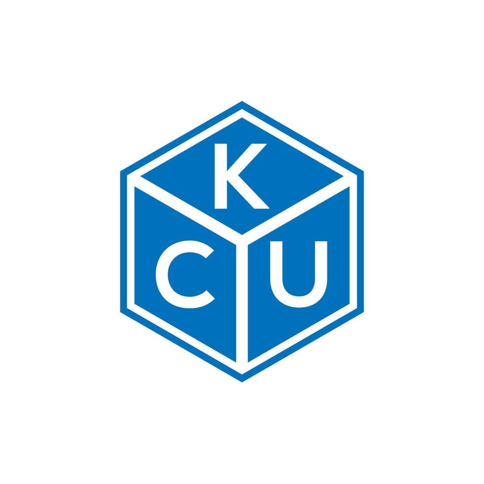 création de logo de lettre kcu sur fond noir. concept de logo de lettre initiales créatives kcu. conception de lettre kcu. vecteur