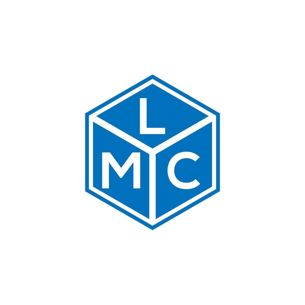 création de logo de lettre lmc sur fond noir. concept de logo de lettre initiales créatives lmc. conception de lettre lmc. vecteur