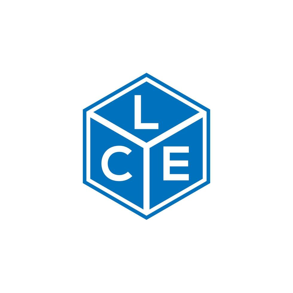 création de logo de lettre lce sur fond noir. concept de logo de lettre initiales créatives lce. conception de lettre lce. vecteur