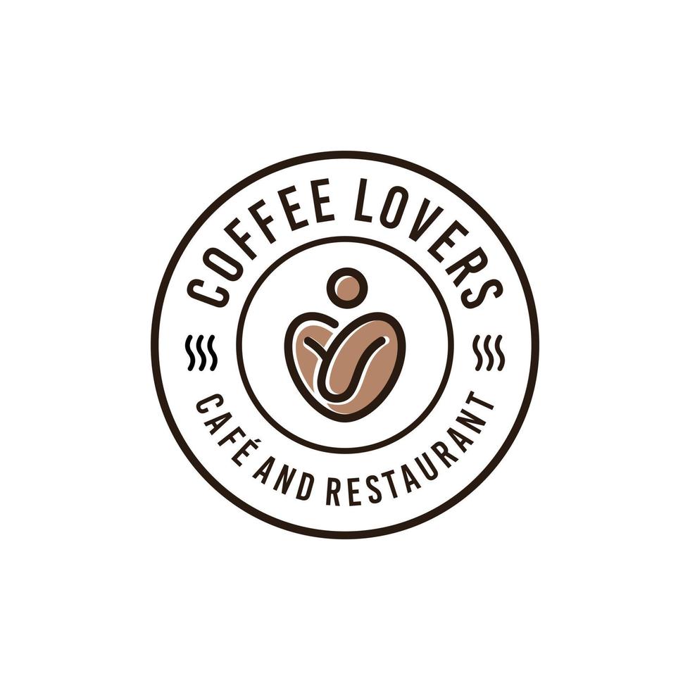 modèle de logo de café café vintage vecteur